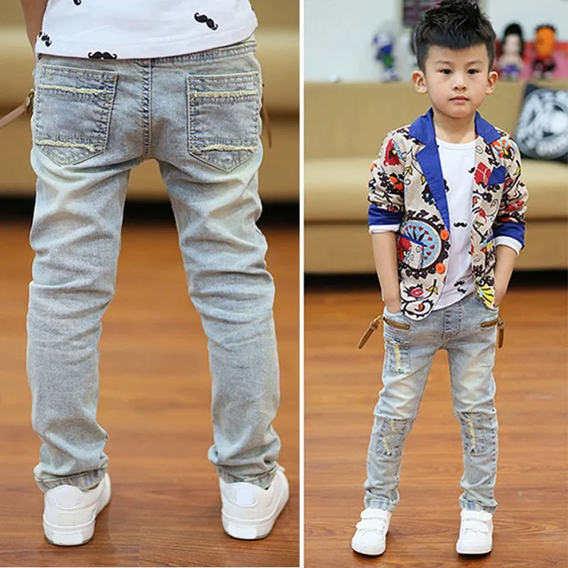 Kids Boys Skinny Classic Pants Casual Denim Jeans - BJN0105