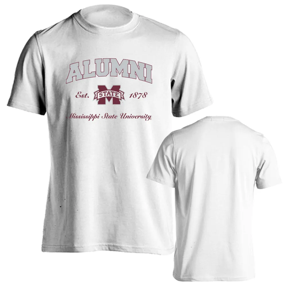 Mississippi State University Bulldogs Alumni Logo Graduate Short Sleeve T-Shirt